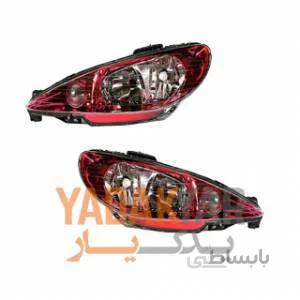 چراغ جلو اسپرت پژو 206 طرح کروم آلبالویی ا Cherry Front Light For Peugeot 206 Headlights