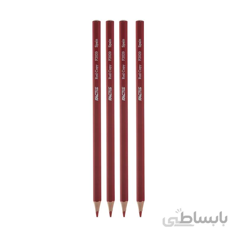 مداد قرمز فکتیس مدل Red Copy بسته 4 عددی