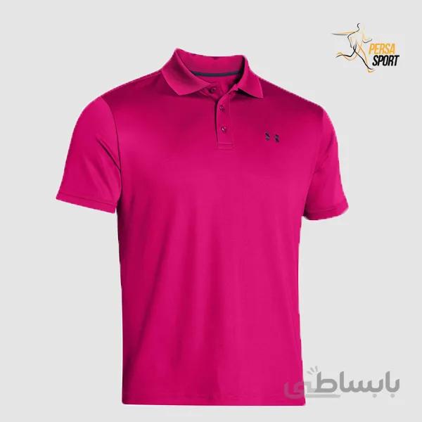 پلوشرت مردانه اندر ارمور tech polo shirt pink