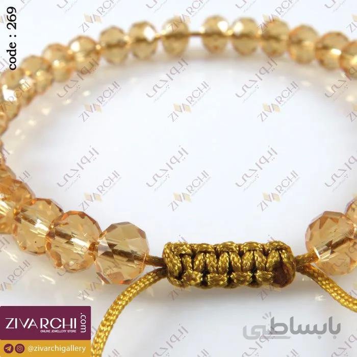 دستبند مهره ای کریستالی (ریز) 269
