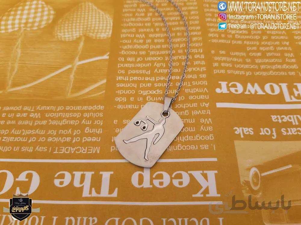 خرید گردنبند نماد ترازو استیل ماه مهر