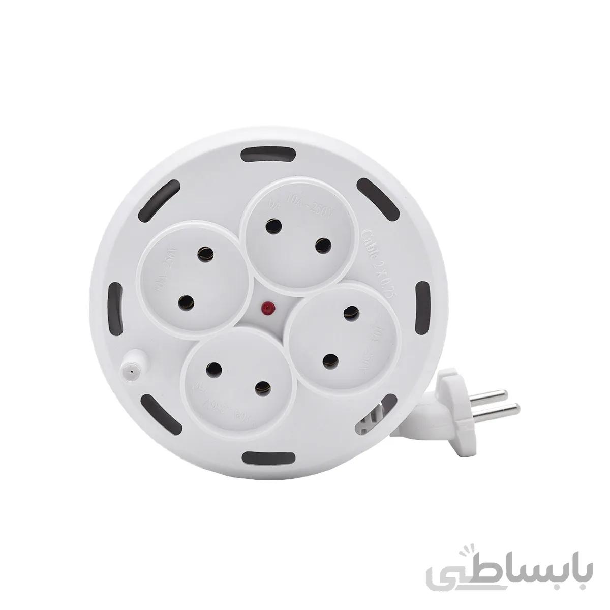 چند راهی برق بدون ارت جمع شو 4 خانه 5 متری OMEGA