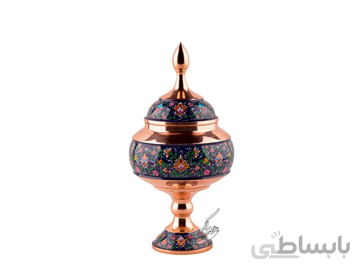 شکلات خوری مس و مینا متوسط سایز 27