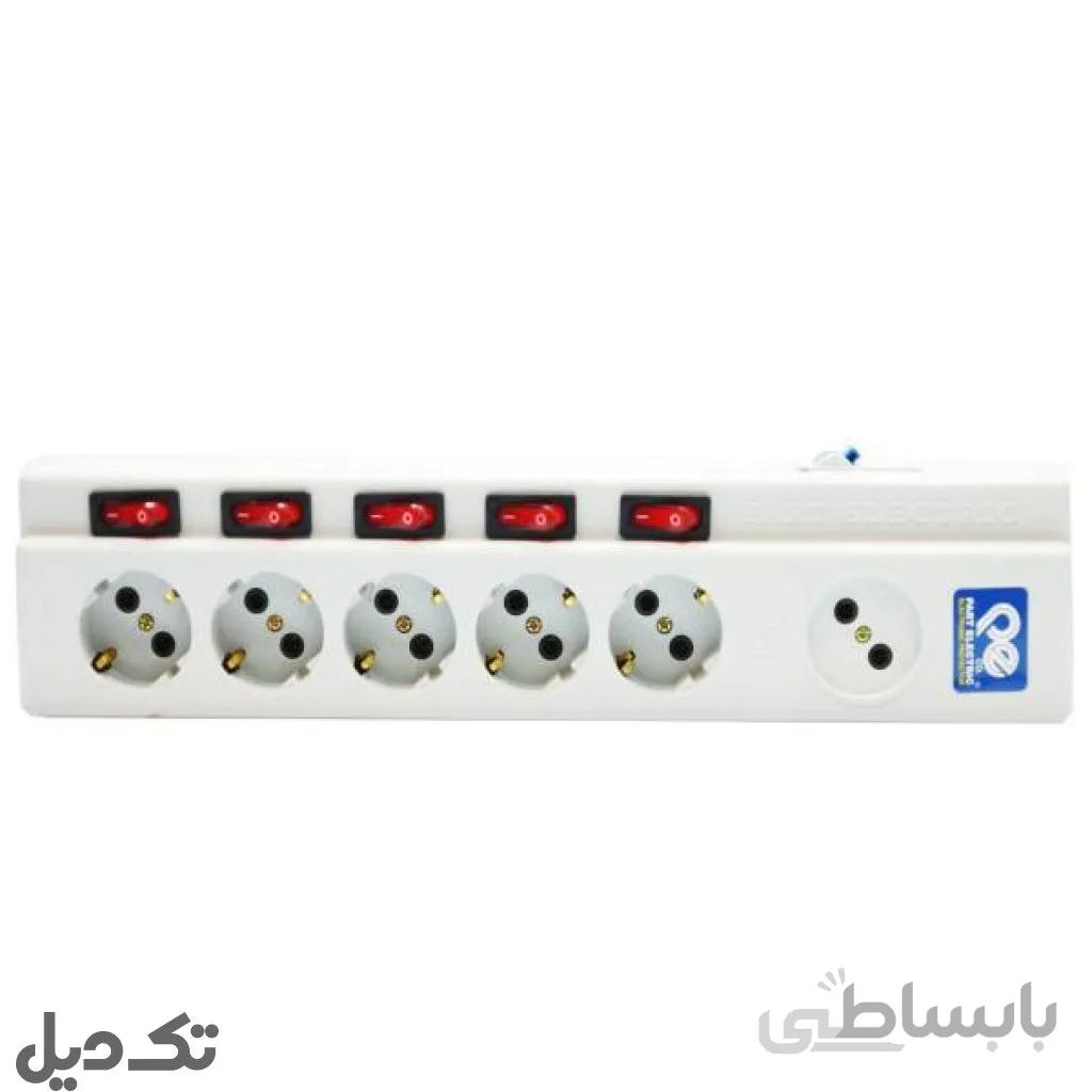 چند خانه فیوز دار 1+5 با کابل 1.8 متری پارت الکتریک ا PART ELECTRIC Power Strip