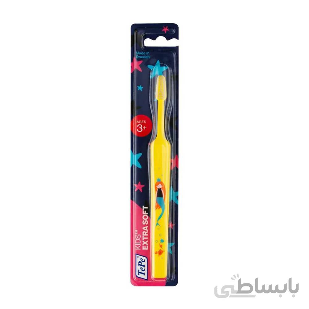 مسواک کودک تپه tepe مناسب 3سال به بالا مدل extra soft ا Tepe baby toothbrush suitable for 3 years and above, extra soft model