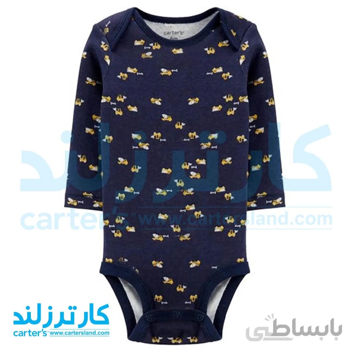 بادی آستین بلند نوزادی پسرانه کارترز کد 1757