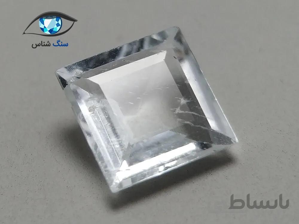 سنگ آکوامارین بسیار کمرنگ 2.38 قیراط