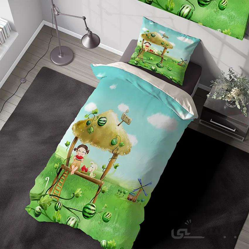 روتختی کودک طرح فانتزی دخترک در باغ هندوانه CS-1154