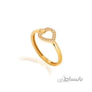 انگشتر طلا طرح قلب فرد کد CR526