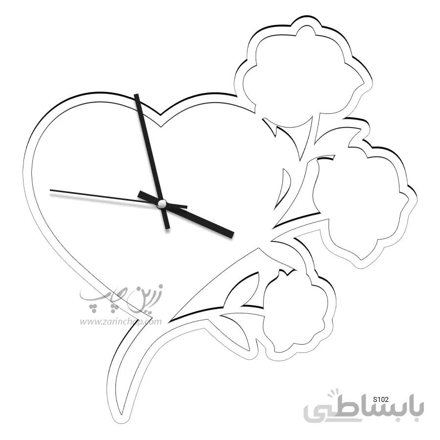 چاپ بر روی ساعت مدل قلب و گل S102