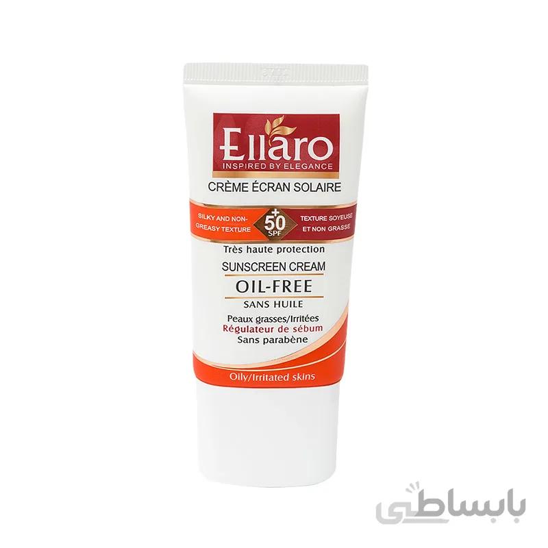 کرم ضدافتاب بیرنگ الارو مناسب پوست مختلط و چرب 40میل Ellaro