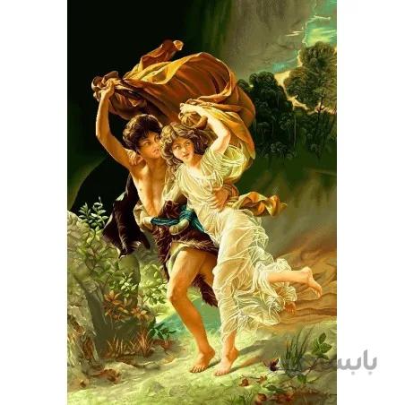 نخ و نقشه تابلو فرش فرانسوی کد 26 طرح آذرخش