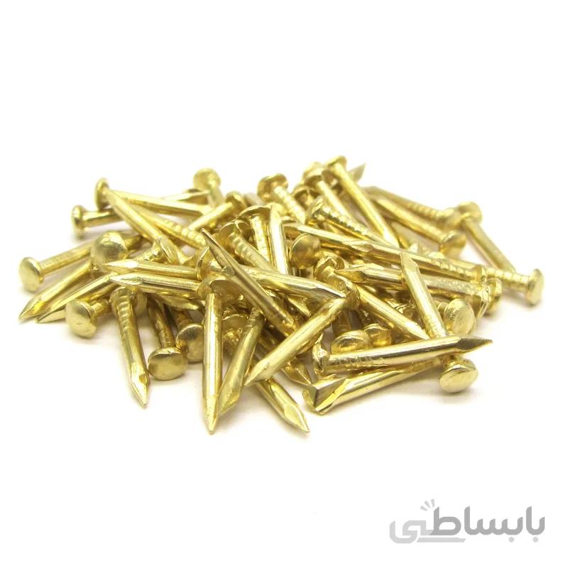 میخ ریز طلایی قطر 1 طول 10 میلی‌متر بسته 200 عددی