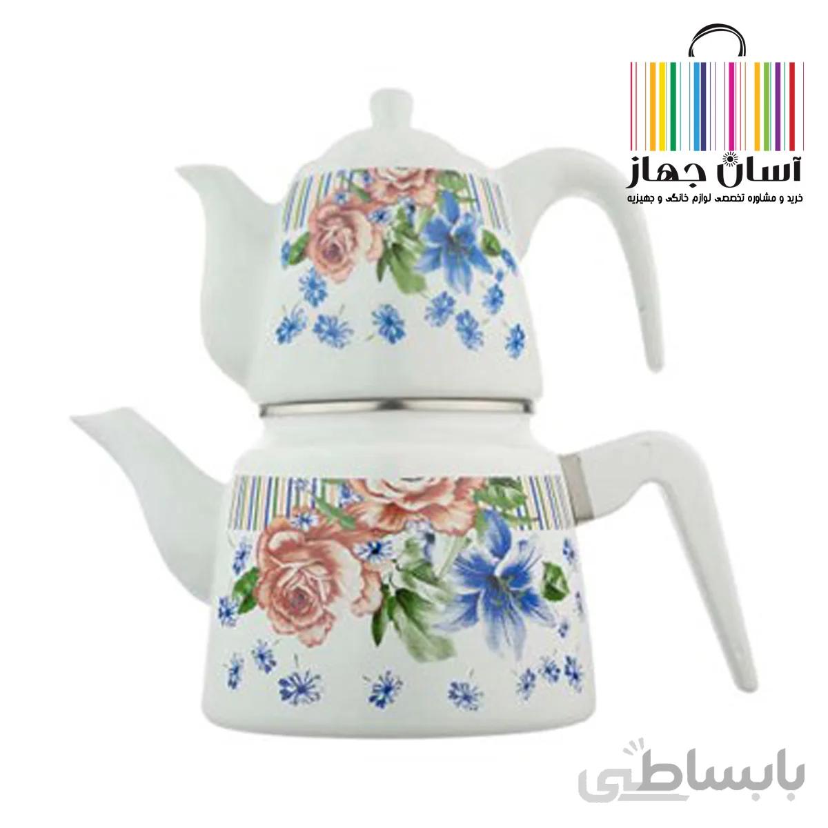 ست کتری و قوری لعابی راسا مدل NGL503