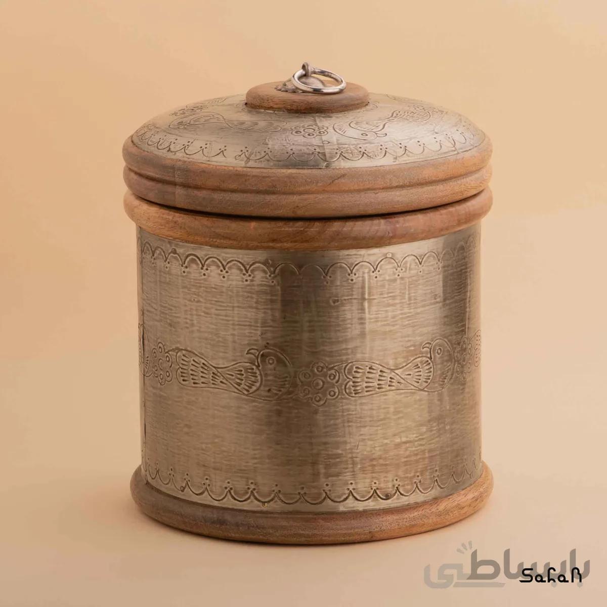 بانکه برنجی و چوبی نقره ای مدل پرنده سایز 3