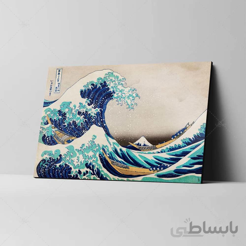 تابلو شاسی آواویز مدل دریای طوفانی ژاپنی کد 4G486