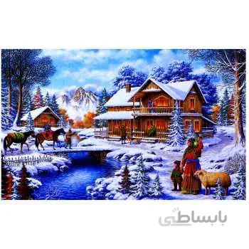 پازل 1000 تکه ترنم طرح کلبه زمستانی به همراه یک عدد کیسه پازل ravensburger