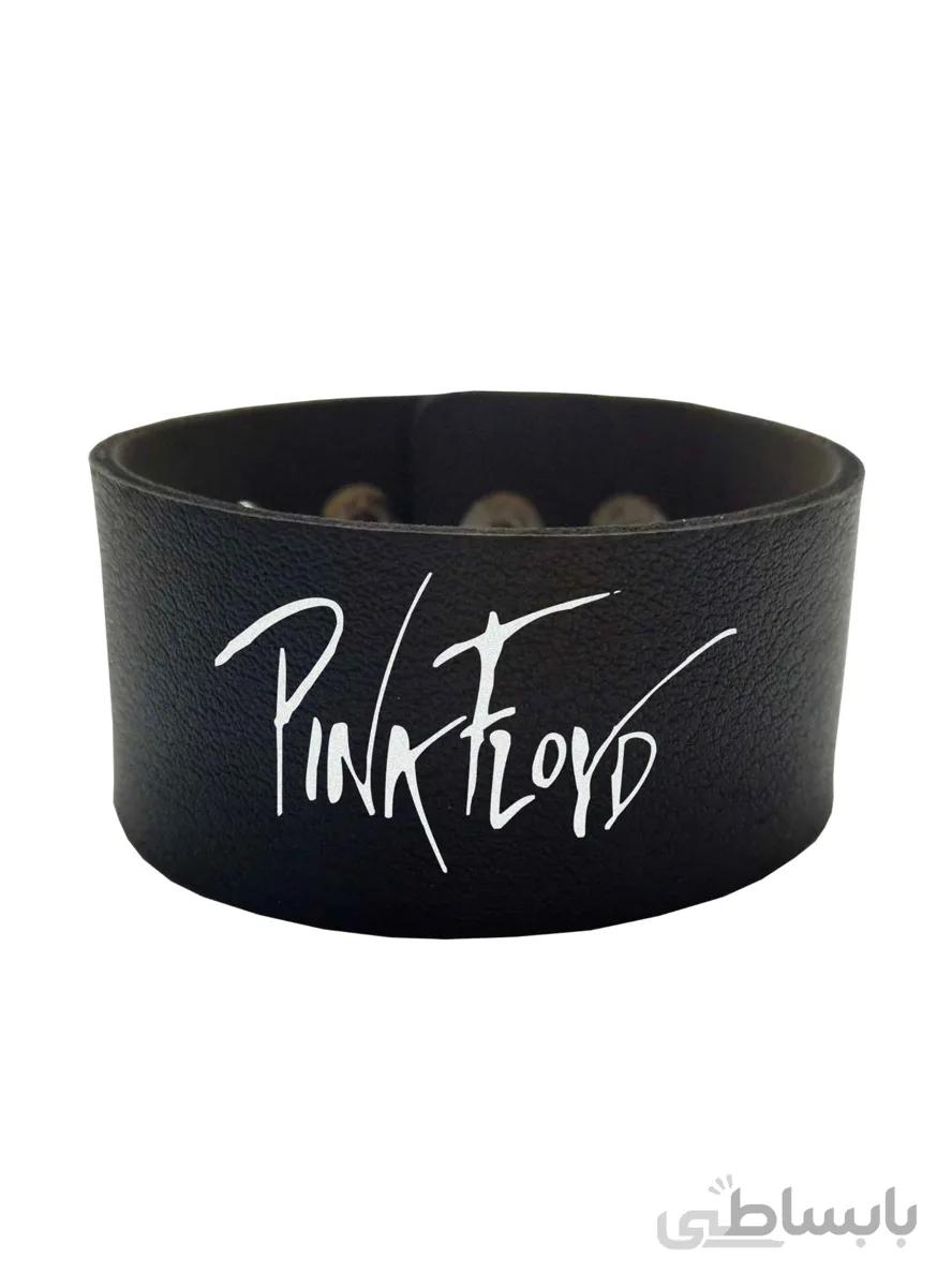 دستبند چرمی طرح پینک فلویید pink floyd