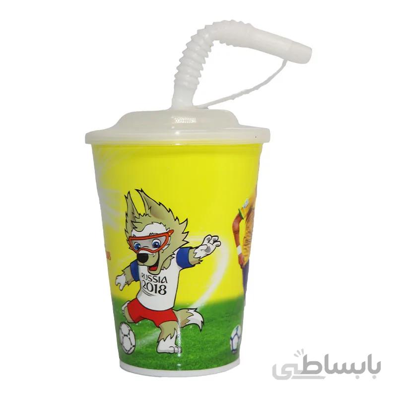 لیوان درب و نی دار فانتزی کودک