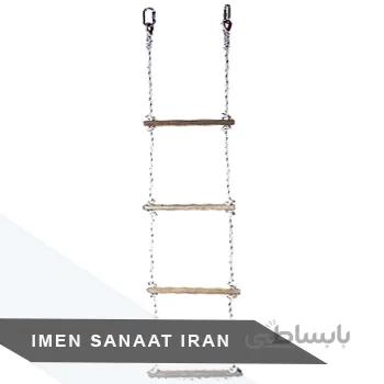 نردبان طنابی اضطراری پایه چوبی