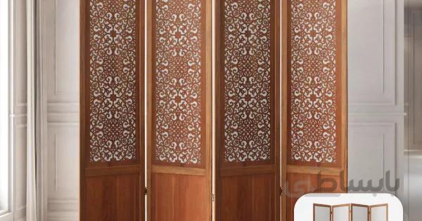 پاراوان مدل ریز نقش (دولایه) در دو رنگ
