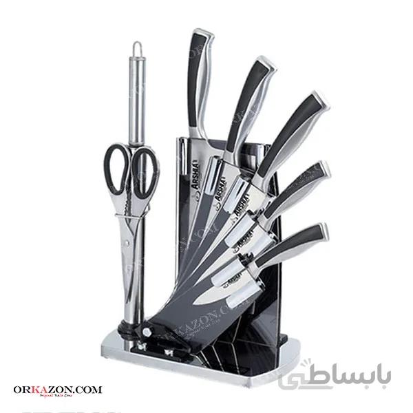 قیمت و خرید سری چاقو 8 پارچه تیغه آلمانی عرشیا ARSHIA K270-1264