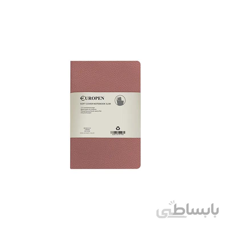 دفتر یوروپن مدل NOTEBOOK SOFTCOVER SLIM صورتی تیره پاستیلی