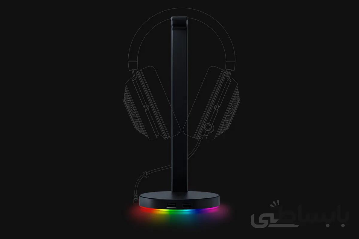 نگهدارنده هدست Razer Base Station V2 Chroma ا Razer Base Station V2 Chroma, Quartz (RC21-01510200-R3M1)