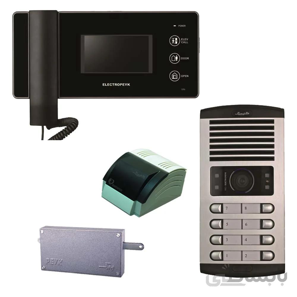پکیج کامل آیفون تصویری مانیتور 4.3 اینچ مدل 1096 و پنل تصویری 1086 الکتروپیک