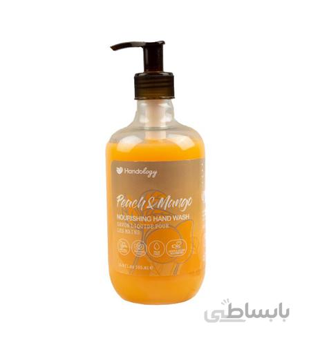 مایع دستشویی کرمی هندولوژی مدل Peaches and Mango حجم 500 میلی لیتر