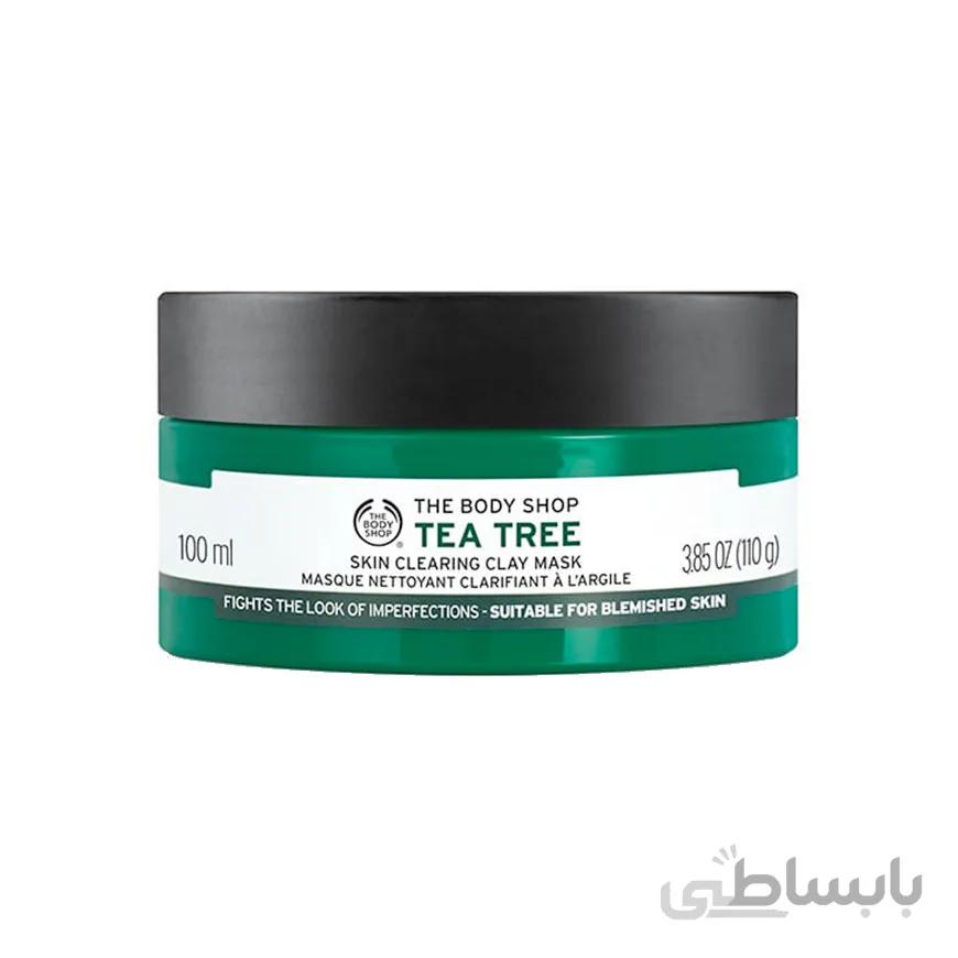 ماسک خاک رس درخت چای بادی شاپ حجم 100 میل ا Tea Tree Skin Clearing Clay Face Mask The Body Shop