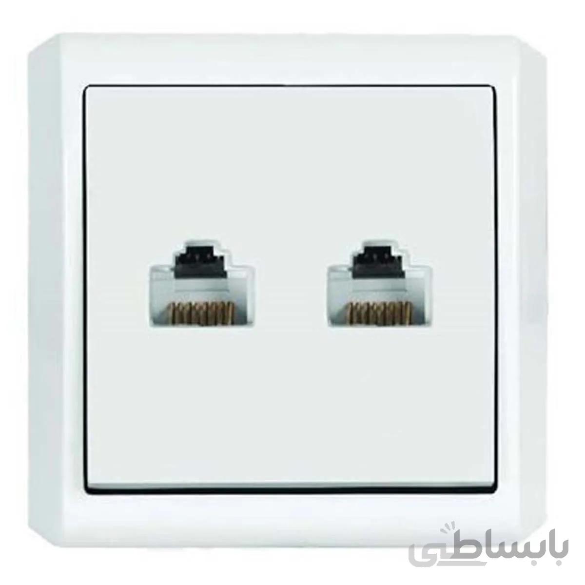 سوکت CAT3+CAT3 فضل الکتریک مدل الیزه روکار