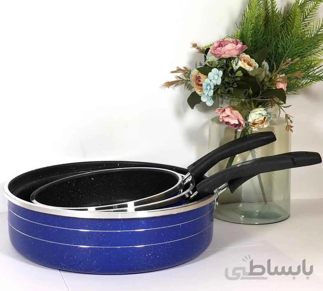 سرویس 3 تابه گرانیتی طرح چدن کیژان
