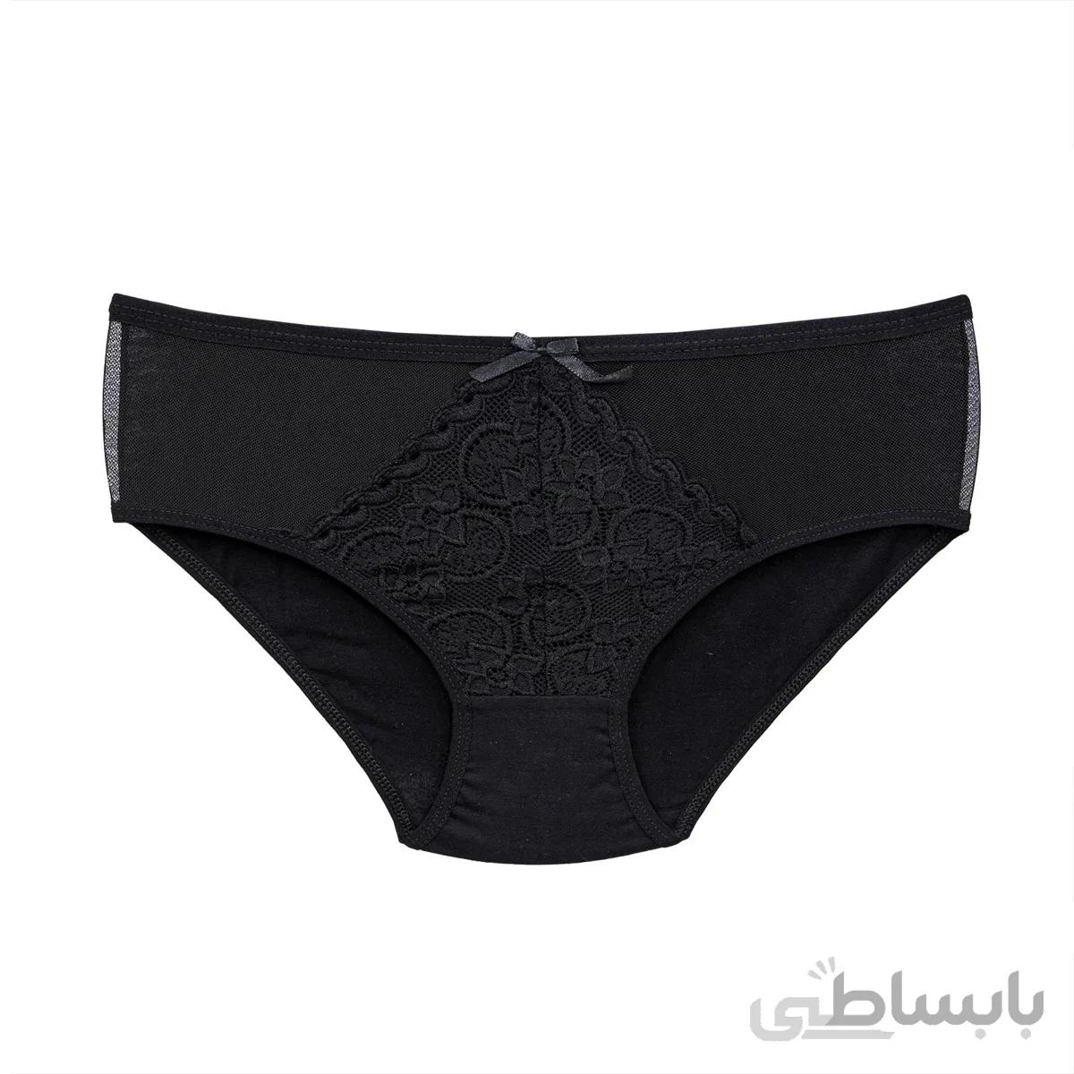 شورت فانتزی مشکی دلوین 177 170 بسته های 3تایی