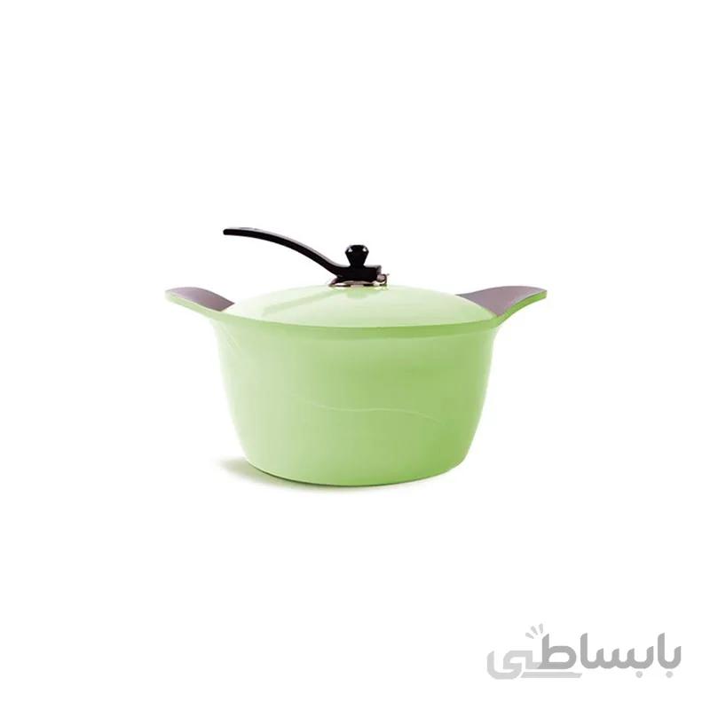 قابلمه سرامیک ۲۴ سانت سبز عرشیا مدل C622-1956
