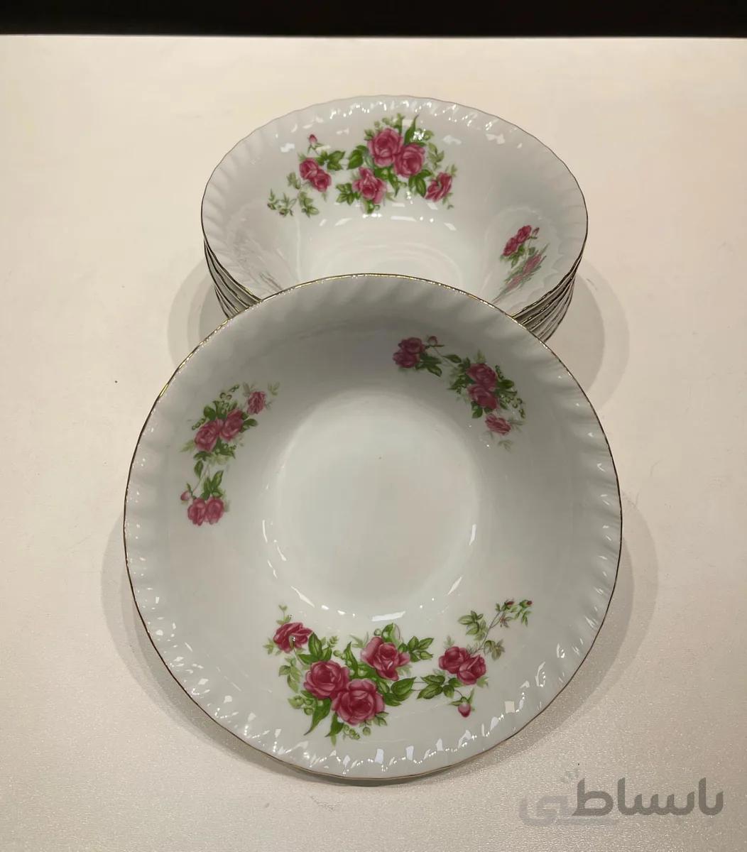 کاسه آبگوشت خوری گلسرخی قدیمی