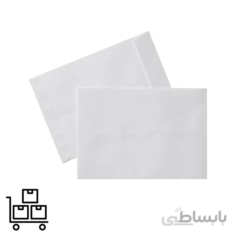 پاکت مقوایی سفید رنگ سایز A5 بسته 100 عددی