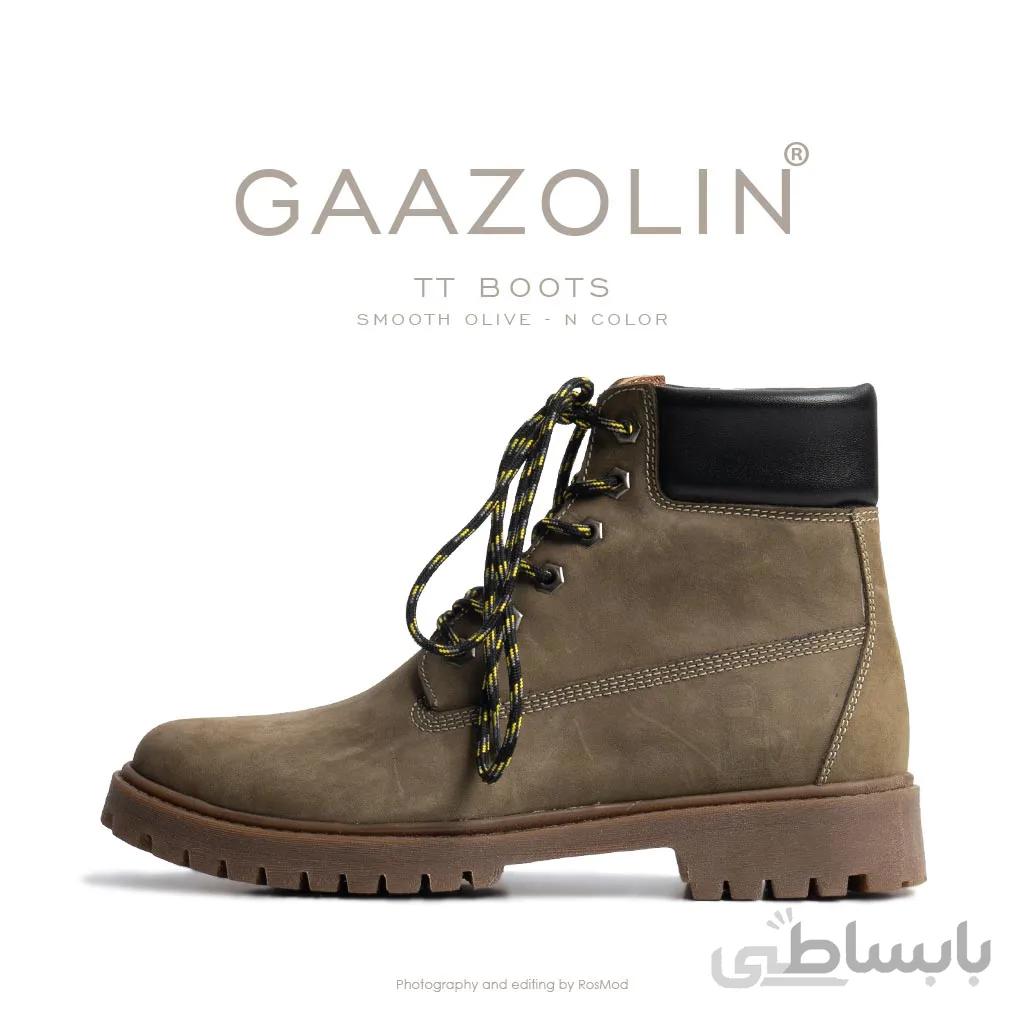بوت تیتی گازولین زیتونی نبوک – GAAZOLIN TT Boots Smooth Olive N