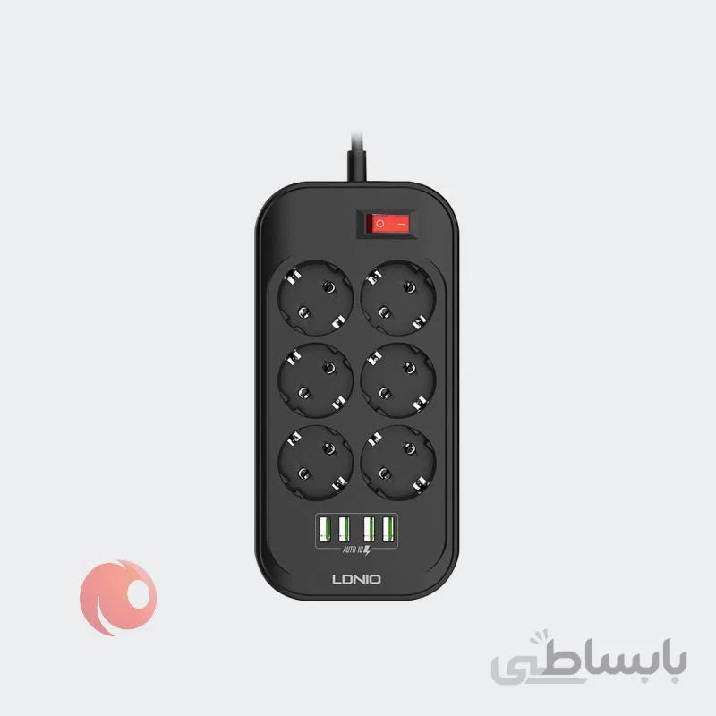 چندراهی برق الدینیو مدل SE6403 ا Ldnio SE6403 POWER STRIP 6 Power Socket 2500W