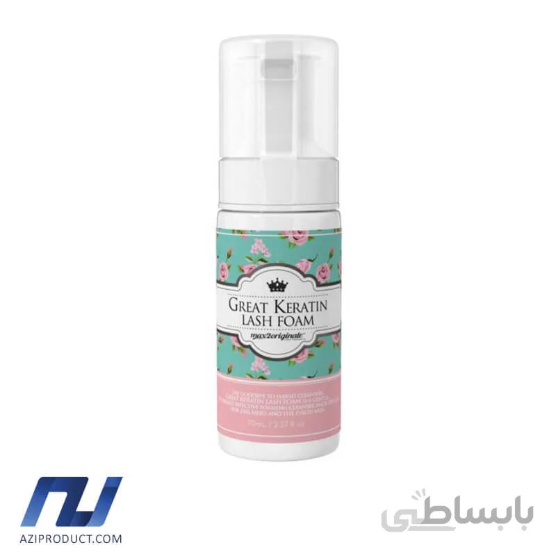 شامپو کراتینه مژه مکسی مدل Great Keratin حجم 70 میل