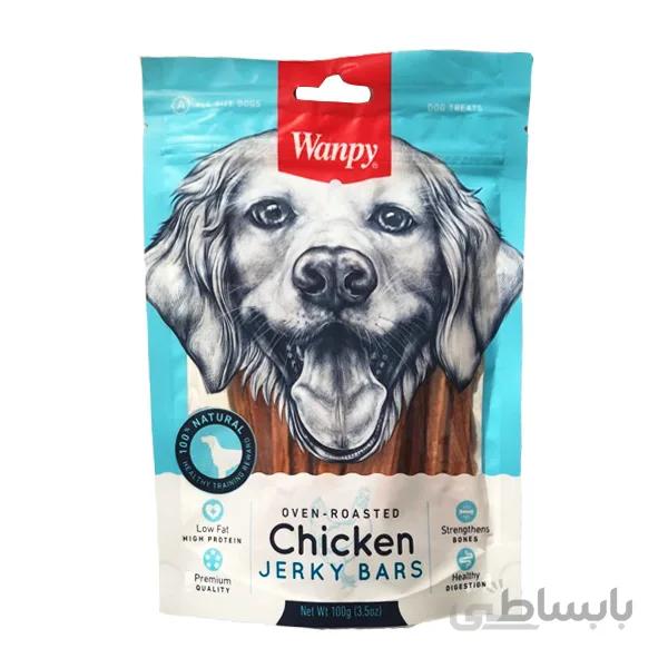 تشویقی سگ نواری با طعم مرغ ونپی – Wanpy Jerky Strips Chicken