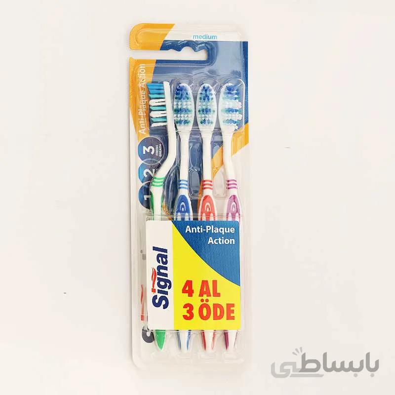 مسواک آنتی پلاک سیگنال 1+3 عددی