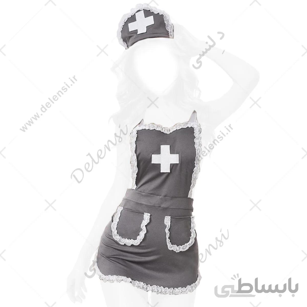 کاستوم پرستاری 3 تکه با شورت لامبادا