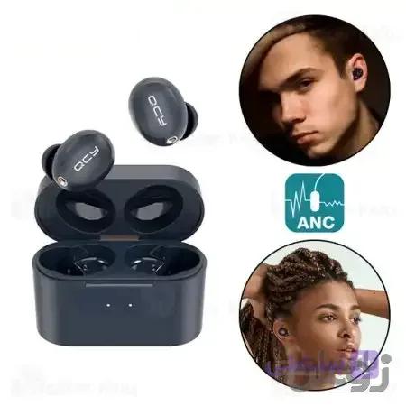 هندزفری بلوتوث دوگوش کیو سی وای QCY HT01 Hybrid ANC True Wireless Earbuds