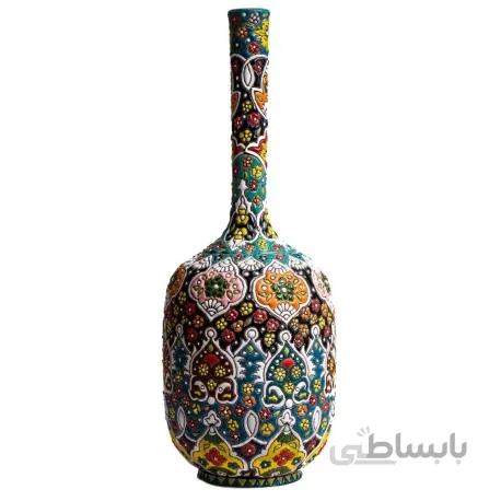 گلدان مینا کاری استوانه ای