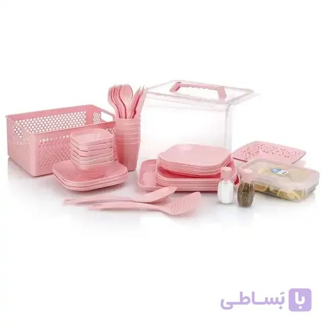 ست پیک نیک 60 پارچه هوم کت صورتی