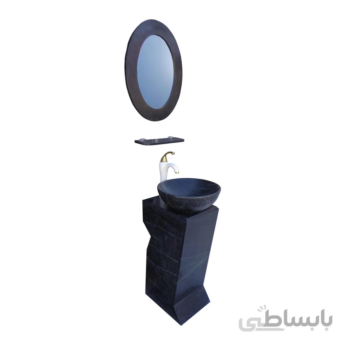 ست کامل روشویی آرمیتا مشکی روناک