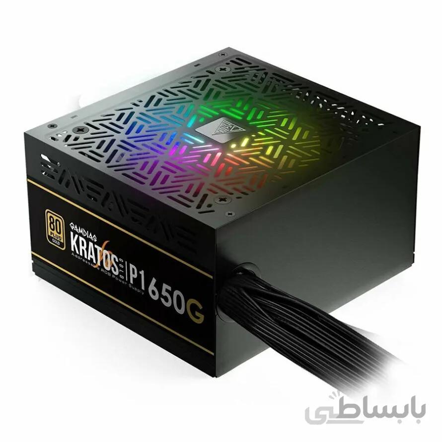 پاور 650 وات گیم دیاس KRATOS P1 650G GOLD ا GAMDIAS KRATOS P1 650G GOLD 650W Power Supply