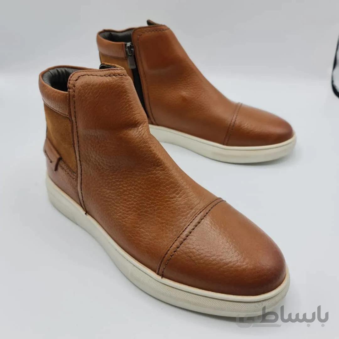 نیم بوت چرم طبیعی مردانه kb106