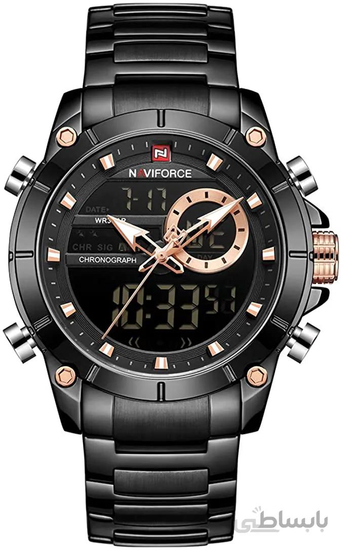 ساعت مچی نیوی فورس مردانه مشکی مدل 9163 Naviforce
